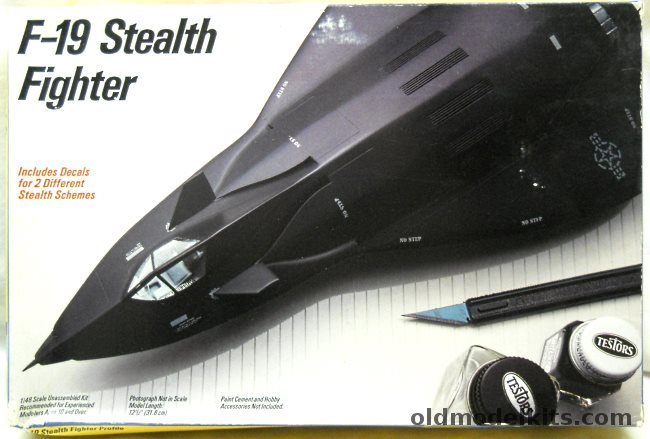 Testors 1/48 F-19 Stealth Concept Fighter, 595 plastic model kit